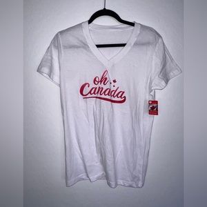 NWT White Oh Canada Shirt L